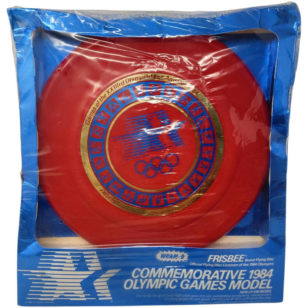 Vintage Red 1984 Wham-O Frisbee Commemorative Olympic Games LA Model 2081